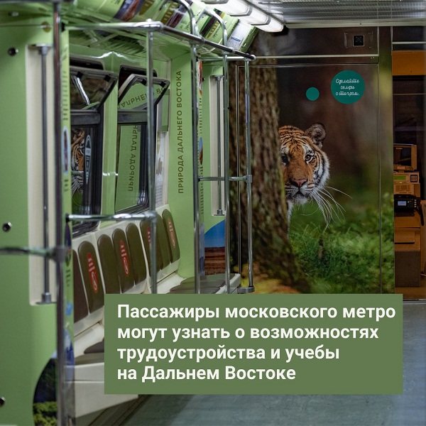 Пассажиры московского метро могут узнать о возможностях трудоустройства и учебы на Дальнем Востоке