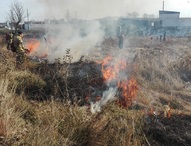 В Шимановске начался отжиг  сухой растительности